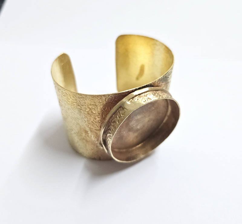 Hammered Bracelet Blanks Cuff Blanks Adjustable Bracelet Blank Raw Brass (40mm Blanks) G35010
