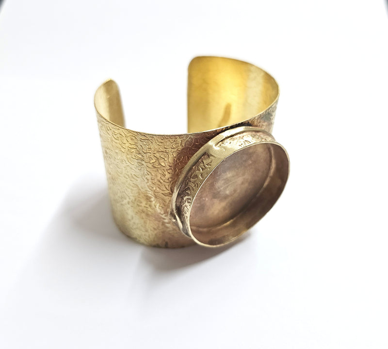 Hammered Bracelet Blanks Cuff Blanks Adjustable Bracelet Blank Raw Brass (40mm Blanks) G35010