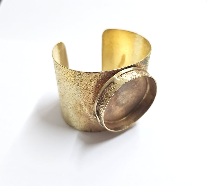 Hammered Bracelet Blanks Cuff Blanks Adjustable Bracelet Blank Raw Brass (40mm Blanks) G35010