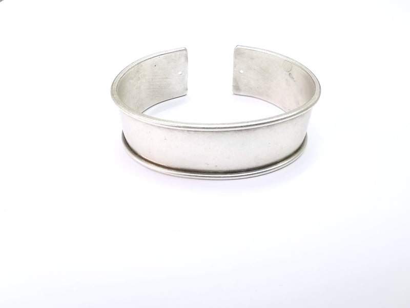 Bracelet Blanks Bangle Blanks Cuff Blanks Adjustable Bracelet Blank Antique Silver Plated Brass ( 20mm ) G8194