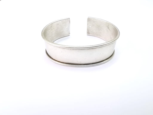 Bracelet Blanks Bangle Blanks Cuff Blanks Adjustable Bracelet Blank Antique Silver Plated Brass ( 20mm ) G8194