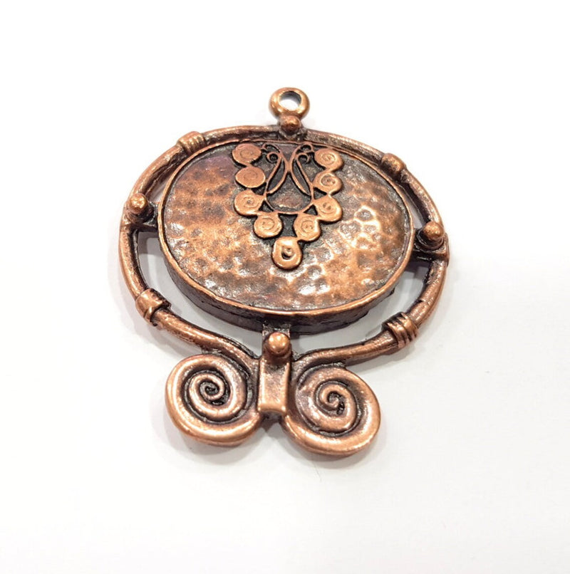 Antique Copper Pendant Antique Copper Plated Metal (50x40mm) G15772