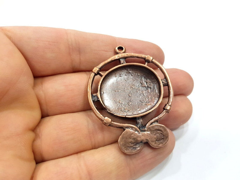 Antique Copper Pendant Antique Copper Plated Metal (50x40mm) G15772