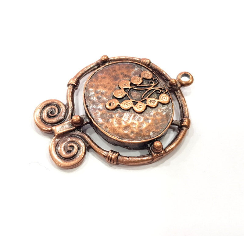 Antique Copper Pendant Antique Copper Plated Metal (50x40mm) G15772