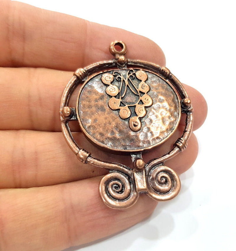 Antique Copper Pendant Antique Copper Plated Metal (50x40mm) G15772