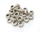 10 Silver Rondelle Beads Antique Silver Plated Beads (11mm) G19150