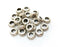 10 Silver Rondelle Beads Antique Silver Plated Beads (11mm) G19150