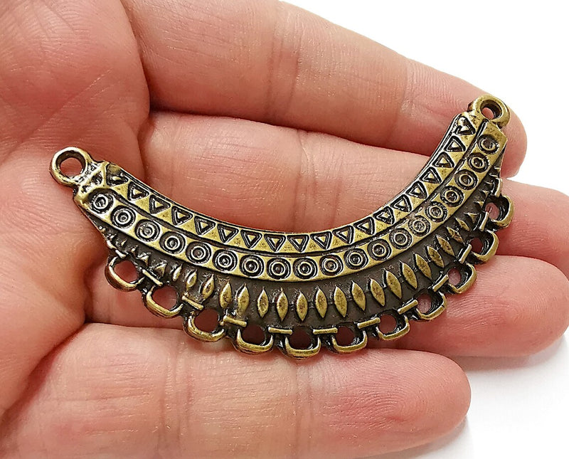 Antique Bronze Pendant Connector Antique Bronze Plated Pendant (76x38mm) G21691