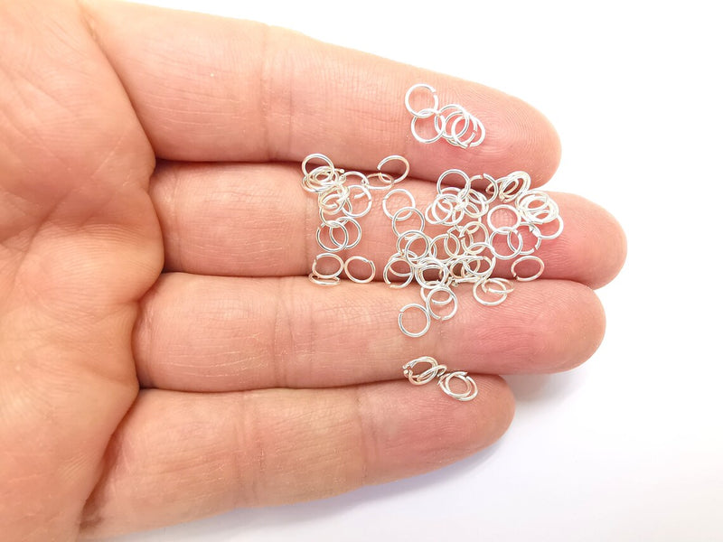 20 Pcs Sterling Silver Jumpring 5mm, 22ga (Thickness 0.6mm - 22 Gauge) 925 Solid Silver Jumpring Findings G30184