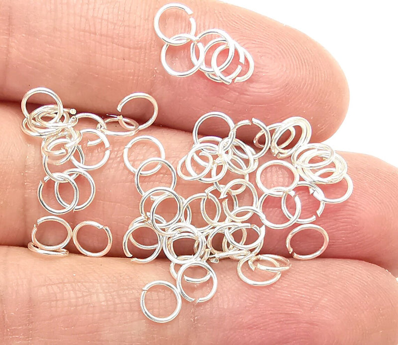20 Pcs Sterling Silver Jumpring 5mm, 22ga (Thickness 0.6mm - 22 Gauge) 925 Solid Silver Jumpring Findings G30184