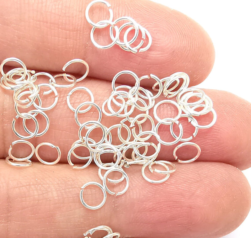 20 Pcs Sterling Silver Jumpring 5mm, 22ga (Thickness 0.6mm - 22 Gauge) 925 Solid Silver Jumpring Findings G30184