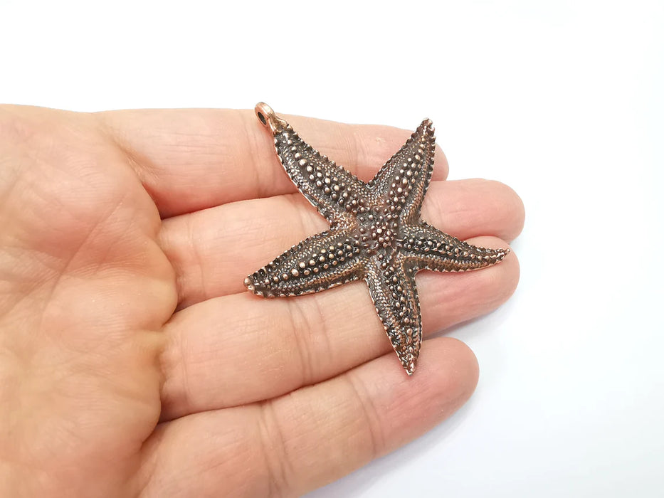 Starfish Pendant, Charms Antique Copper Plated Charms (60x56mm) G33525