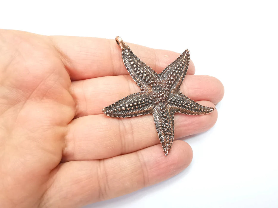 Starfish Pendant, Charms Antique Copper Plated Charms (60x56mm) G33525