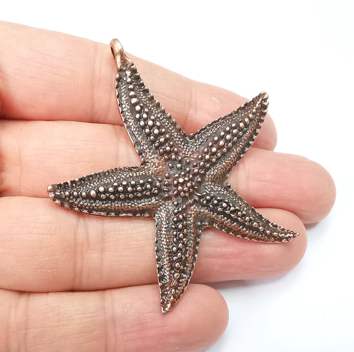 Starfish Pendant, Charms Antique Copper Plated Charms (60x56mm) G33525