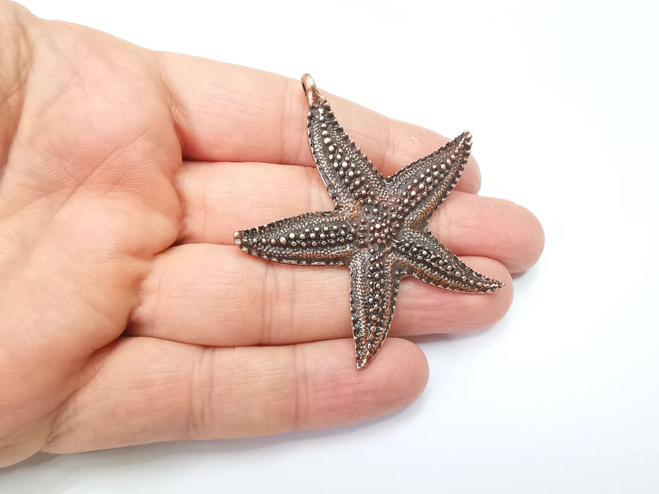 Starfish Pendant, Charms Antique Copper Plated Charms (60x56mm) G33525