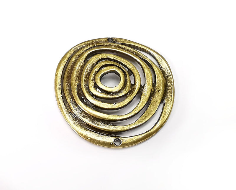 Circles Charms, Connector Antique Bronze Plated (48mm) G33551