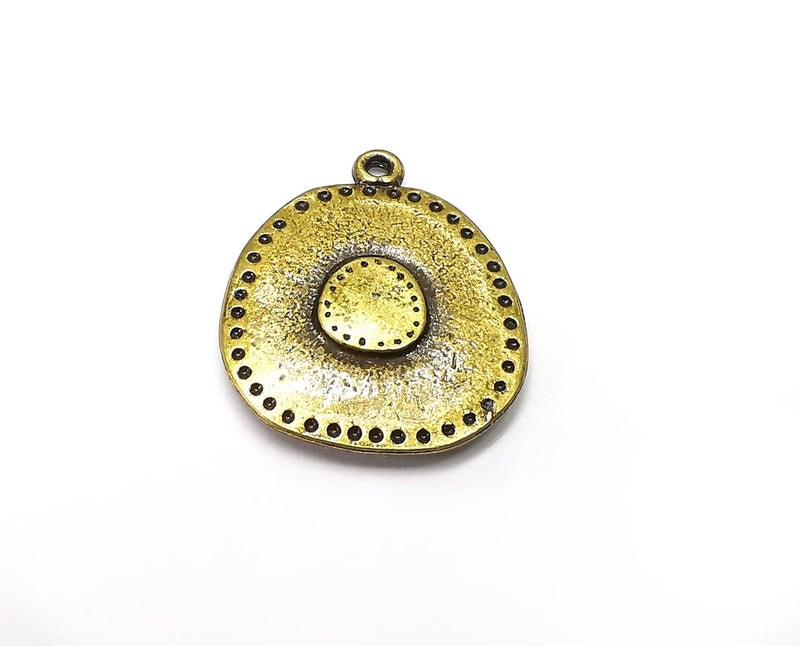 2 Antique Bronze Charms, (Double Sided) Antique Bronze Plated Charms (26x22mm) G33698