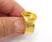 Round Ring Blank Settings, Cabochon Mounting, Adjustable Gold Plated Resin Ring Base Bezel, Inlay Mosaic Epoxy (16mm) G33749