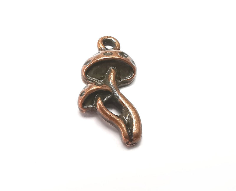 5 Mushrooms Charms Antique Copper Plated Charms (21x12mm) G33890