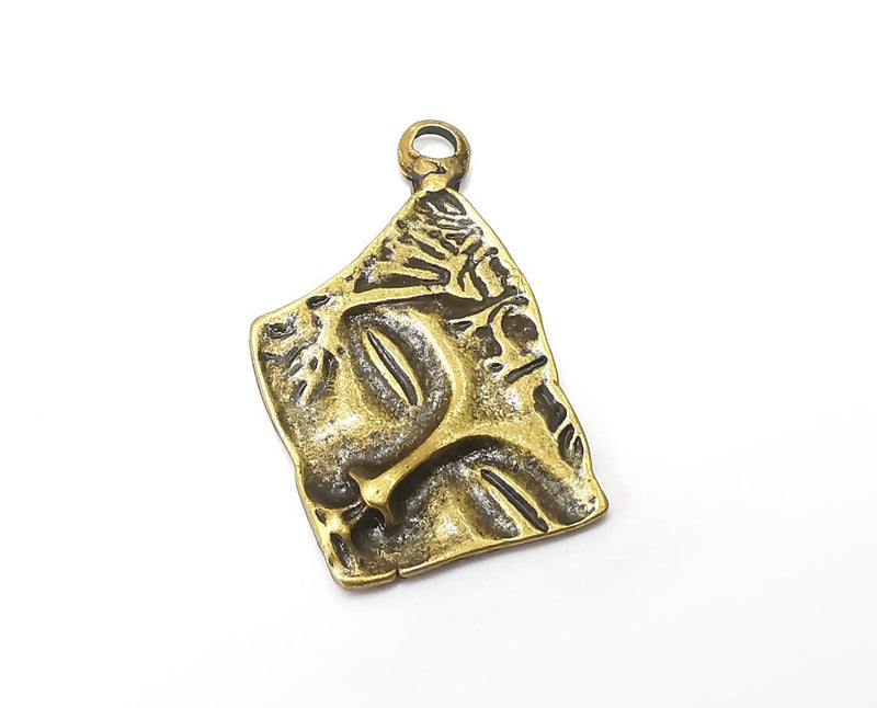 Face Mythological Charms Antique Bronze Plated Charms (39x28mm) G33958
