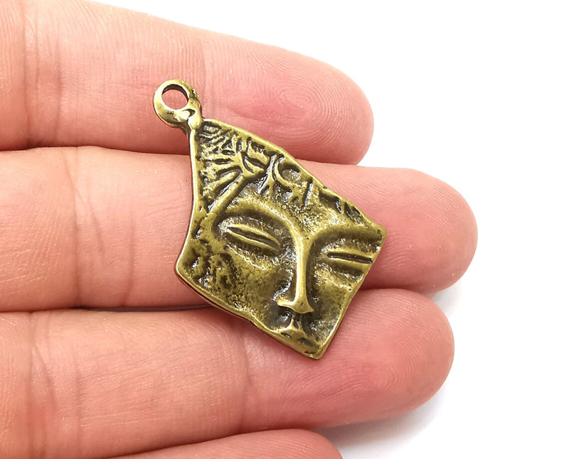 Face Mythological Charms Antique Bronze Plated Charms (39x28mm) G33958
