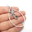Starfish Drop Pendant Base Setting Bezel Blank Antique Silver Plated Brass Pendant (70mm) (8mm blank) G34078