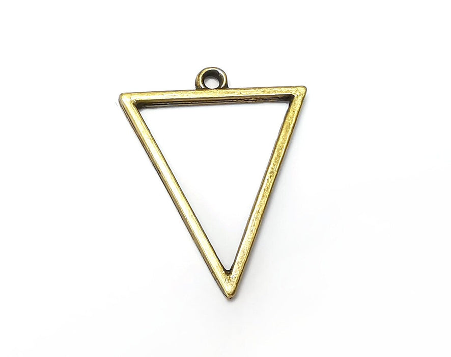 Triangle Dangle Charms Antique Bronze Plated Charms (33x26mm) G34027
