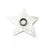 Star Pendant Base Setting Bezel Blank Antique Silver Plated Brass Pendant (68mm) (14mm blank) G34090