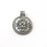 Round Charms, Antique Silver Plated Dangle Charms (37x28mm) G34175