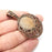 Round Filigree Pendant Blank Bezel Setting Resin Blank Antique Copper Plated Pendant (24mm) G34221