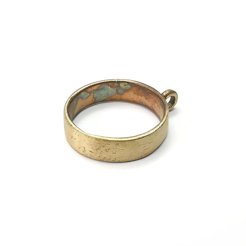 Raw Brass Bezel Settings Pendant Blank Base Mountings Necklace Blank (15mm round blank) G34252