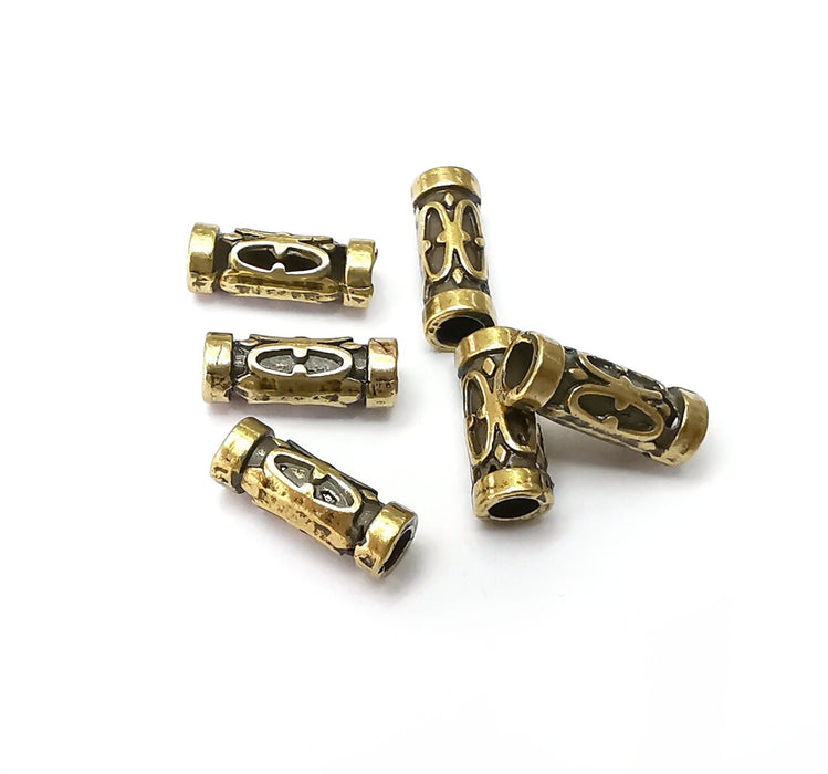 Tube Beads Antique Bronze Plated Metal Beads (13x5mm) G34316