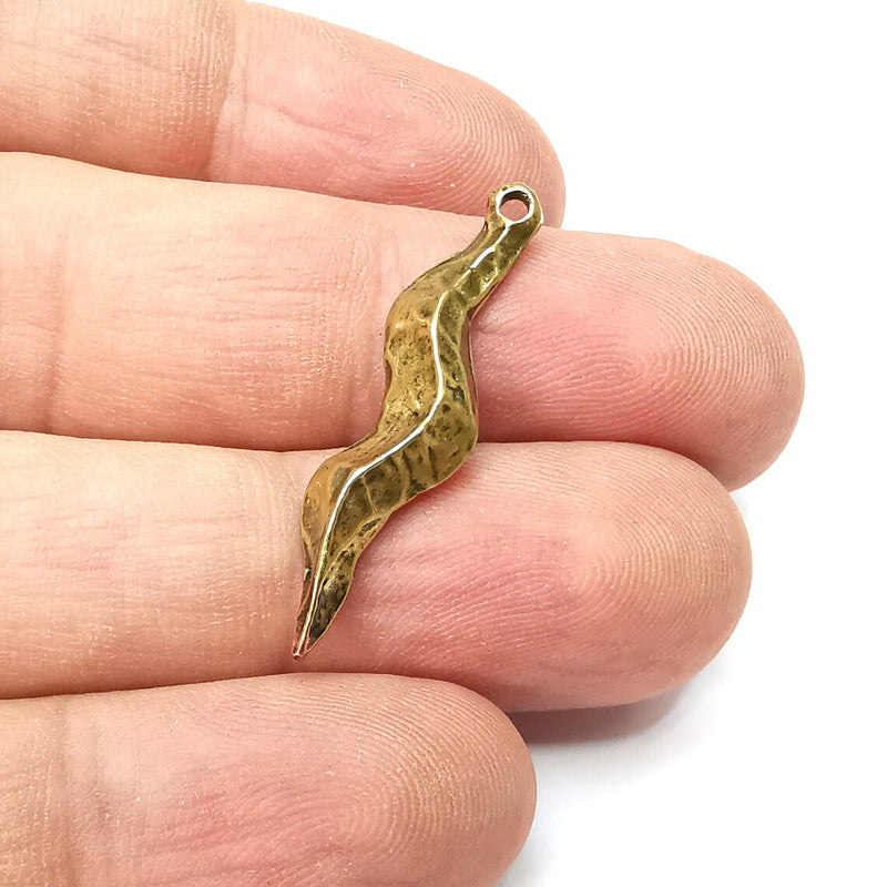 5 Spike Charms, Antique Bronze Plated (34mm) G34323
