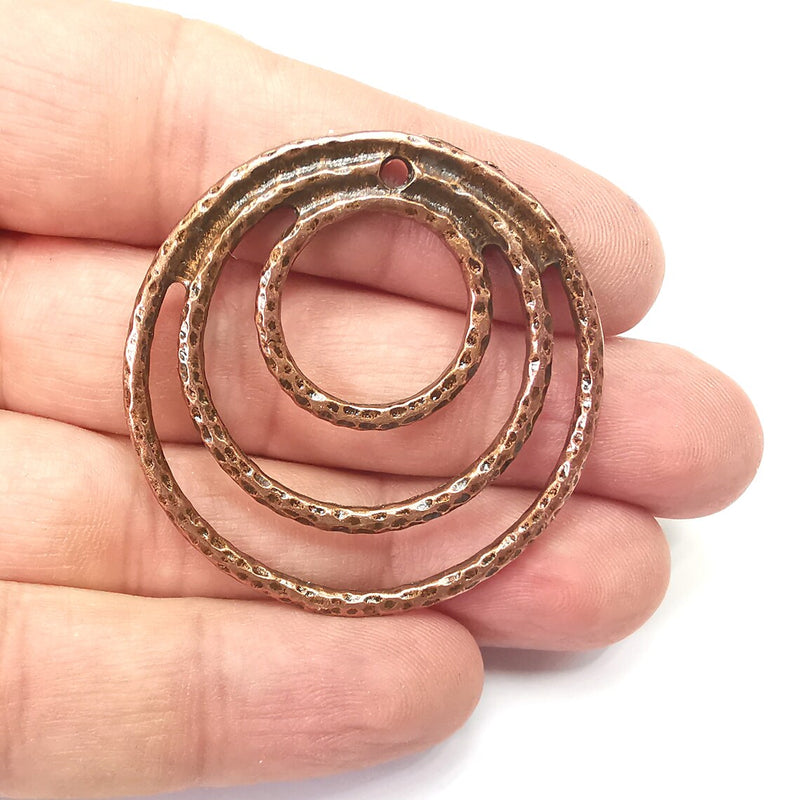 Hoops Charms, Antique Copper Plated Pendant (46mm) G34344