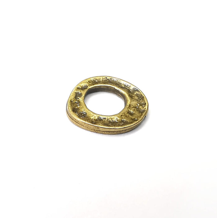 5 Round Circle Disc Connector Findings Antique Bronze Plated (12mm) G34319