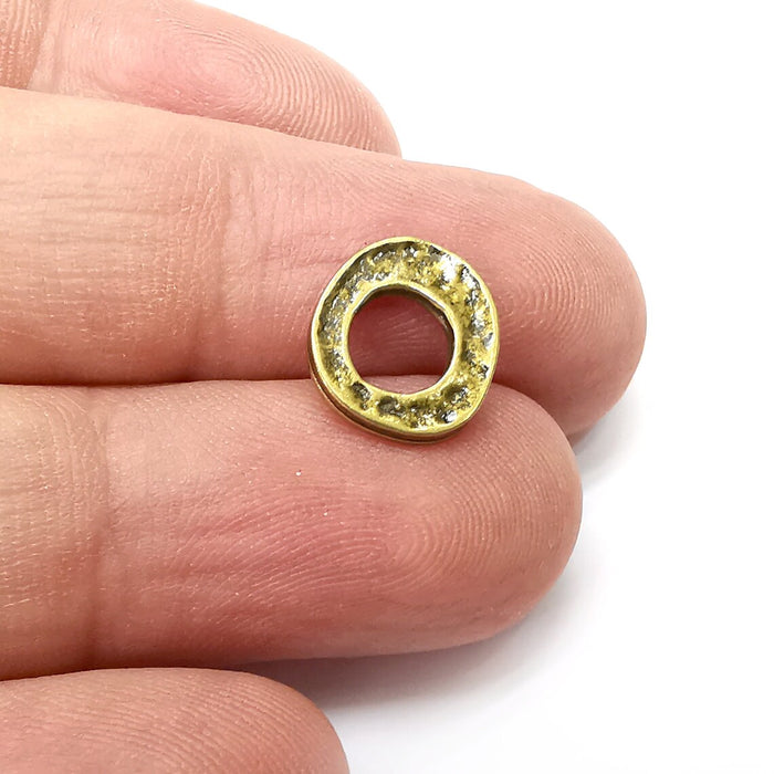 5 Round Circle Disc Connector Findings Antique Bronze Plated (12mm) G34319