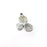 5 Flower, Leaf Charms, Antique Silver Plated (22x14mm) G34330