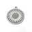 Flower Round Charms, Antique Silver Plated (39x32mm) G34432