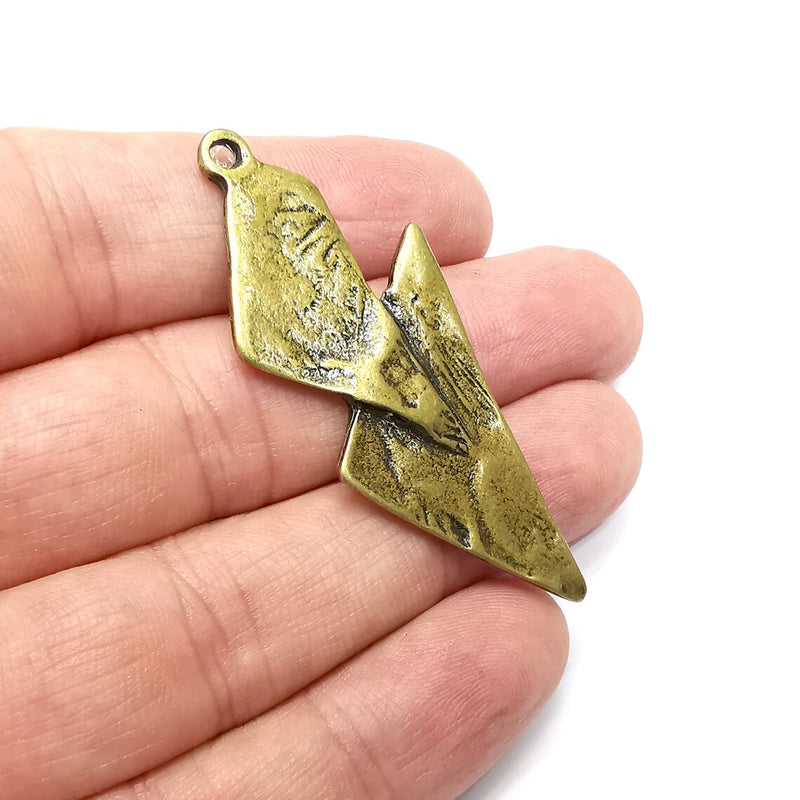 Organic Charms, Antique Bronze Plated (56x24mm) G34537