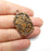 Flower Charms, Antique Copper Plated (39x26mm) G34570