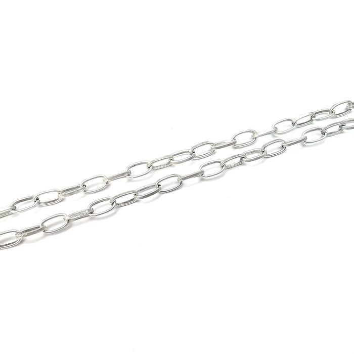Antique Silver Oval Cable Chain (9x5mm) Antique Silver Plated Chain (1 Meter - 3.3 feet ) G34517