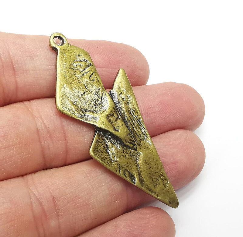 Organic Charms, Antique Bronze Plated (56x24mm) G34537