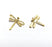Dragonfly Charms Pendant Gold Plated Brass (24x19mm) G34599