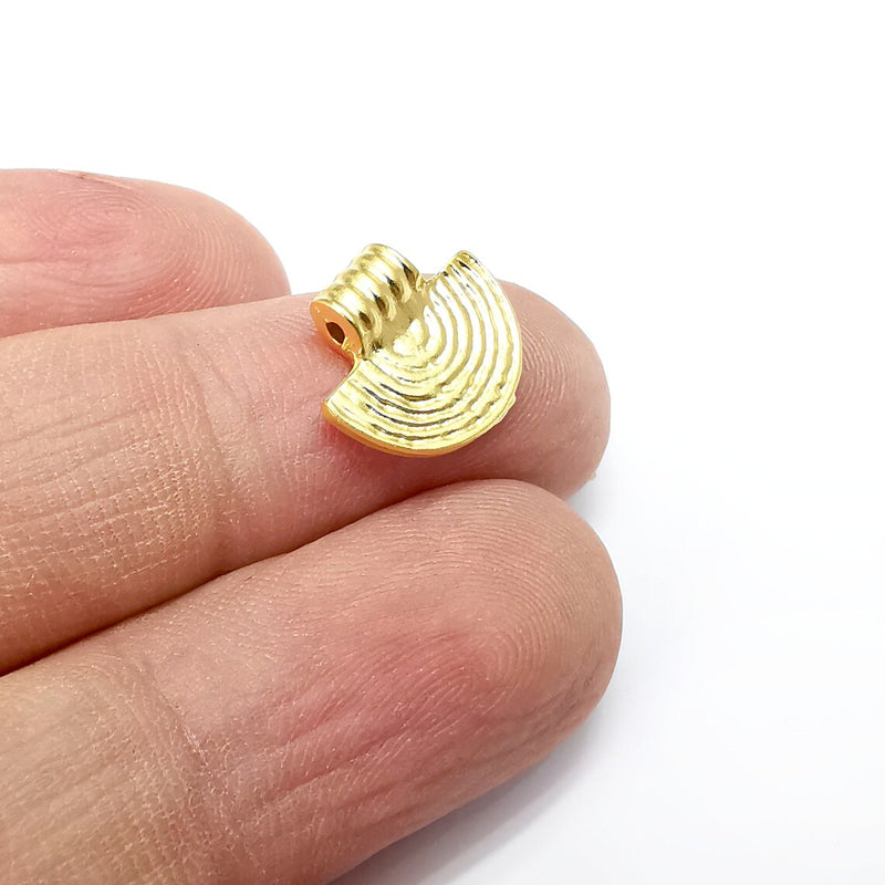 5 Rainbow Charms Gold Plated Charms DIY Charms (14x13mm) G34601