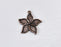 2 Flower Charms, Antique Copper Plated Charms (32x30mm) G34624