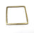 Big Square Jewelry Findings Antique Bronze Plated Organic Shape Pendant (53mm) G34840