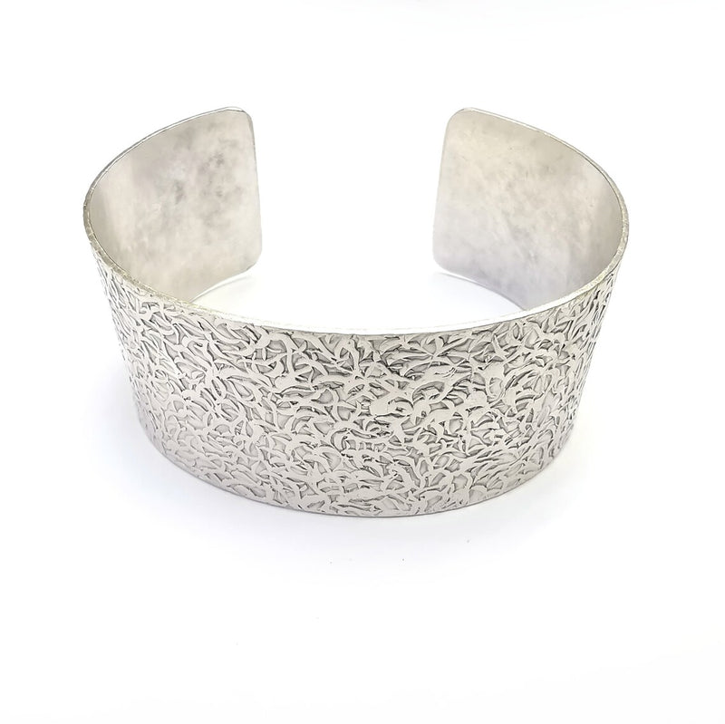 Branch Bracelet Cuff Blank Base Antique Silver Plated Brass Adjustable Bracelet (30mm) G34851