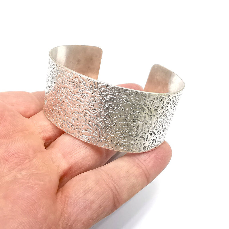 Branch Bracelet Cuff Blank Base Antique Silver Plated Brass Adjustable Bracelet (30mm) G34851
