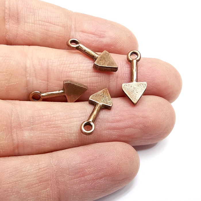 5 Small Arrow Charms Antique Copper Plated Charms (20x8mm) G34759