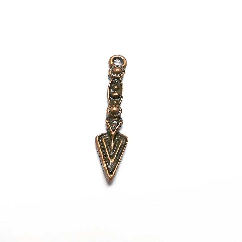 5 Arrow, Spike Dangle Charms Antique Copper Plated Charms (31x7mm) G34761